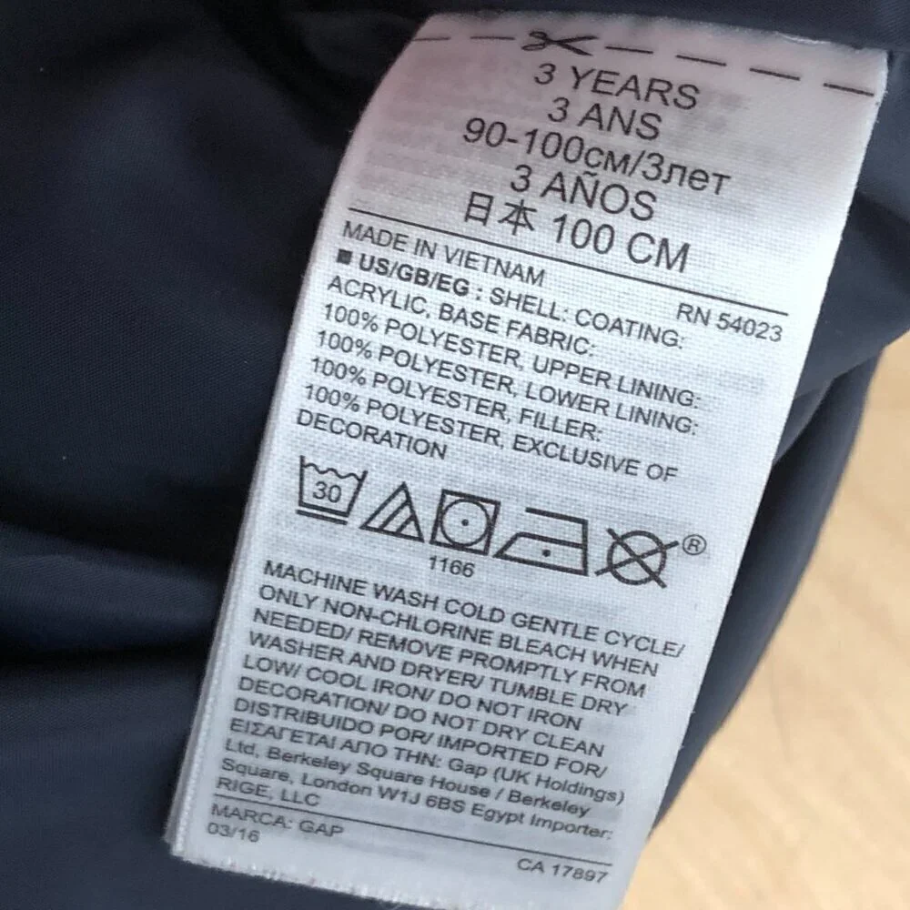 Baby Gap Warmest Vest Toddler size 3T Gray Puffy Zip & Snap